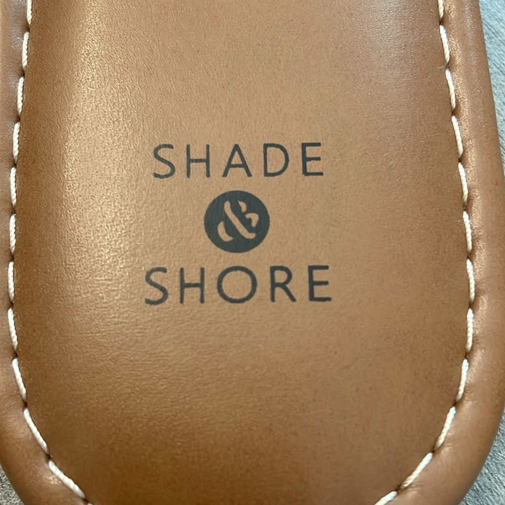 Shade & Shore Blue and White Tie Dye Clouds Slip On Fabric Sandals Flats New 7 - Picture 4 of 10